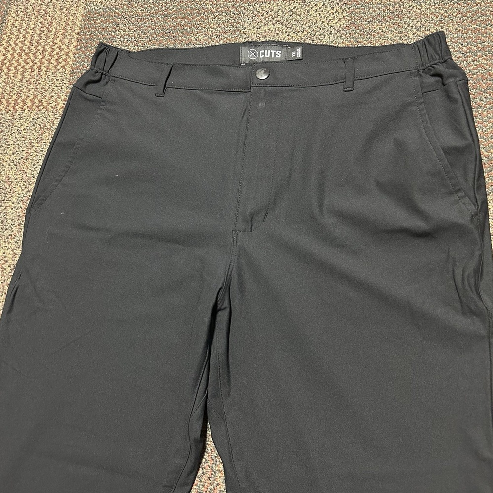 Cuts Clothing AO Jogger Pants Mens 2XL 34x30 Black Tapered Stretch MB10057V Golf